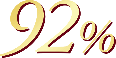 92％